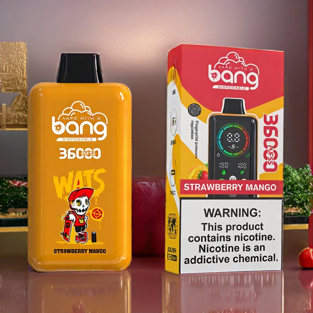 Bang Power 36000 0% Nikotin 850mAh Sverige Grossist Jordgubb Mango