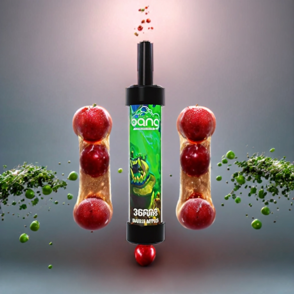 Bang 36000 Puffs Sverige Grossist 650mAh 40ml 0.60 ohm Dubbel Äpplen