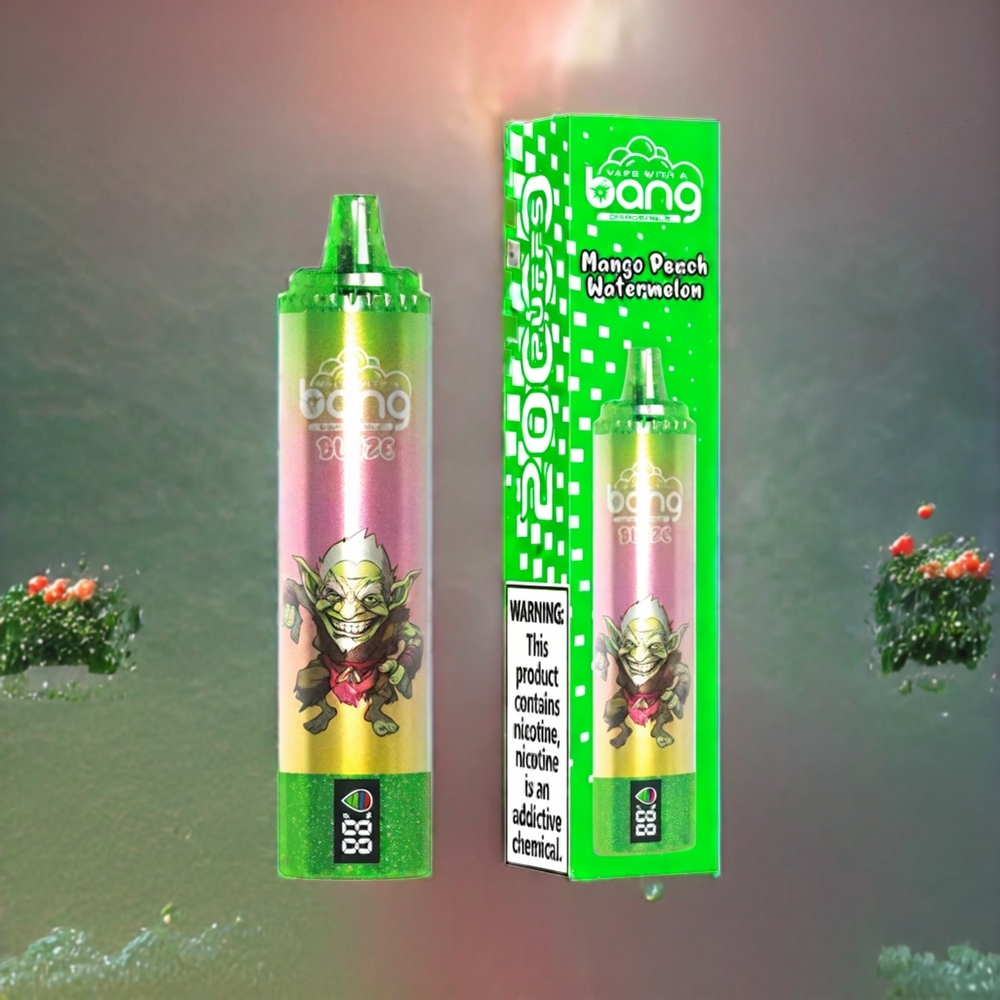 Bang Blaze Tornado 20000 Puff Typ-C Laddning Anpassningsbar Luftflöde 0%,2%,3%,5% Nikotin Mango Persika Vattenmelon Sverige Grossist