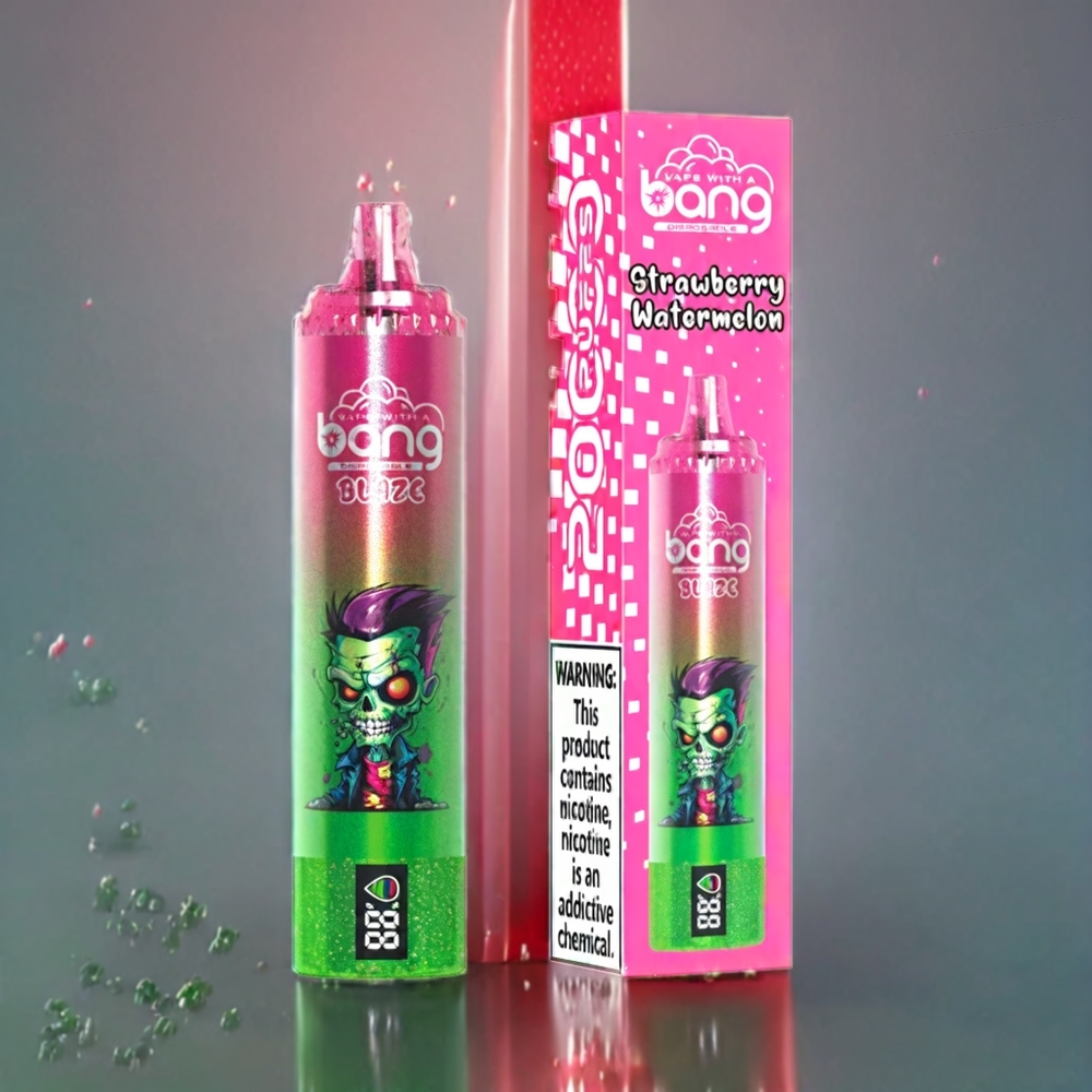Bang Blaze Tornado 20000 Pustar Typ-C Laddning Anpassningsbar Luftflöde 0%,2%,3%,5% Nikotin Jordgubb Vattenmelon Sverige Grossist