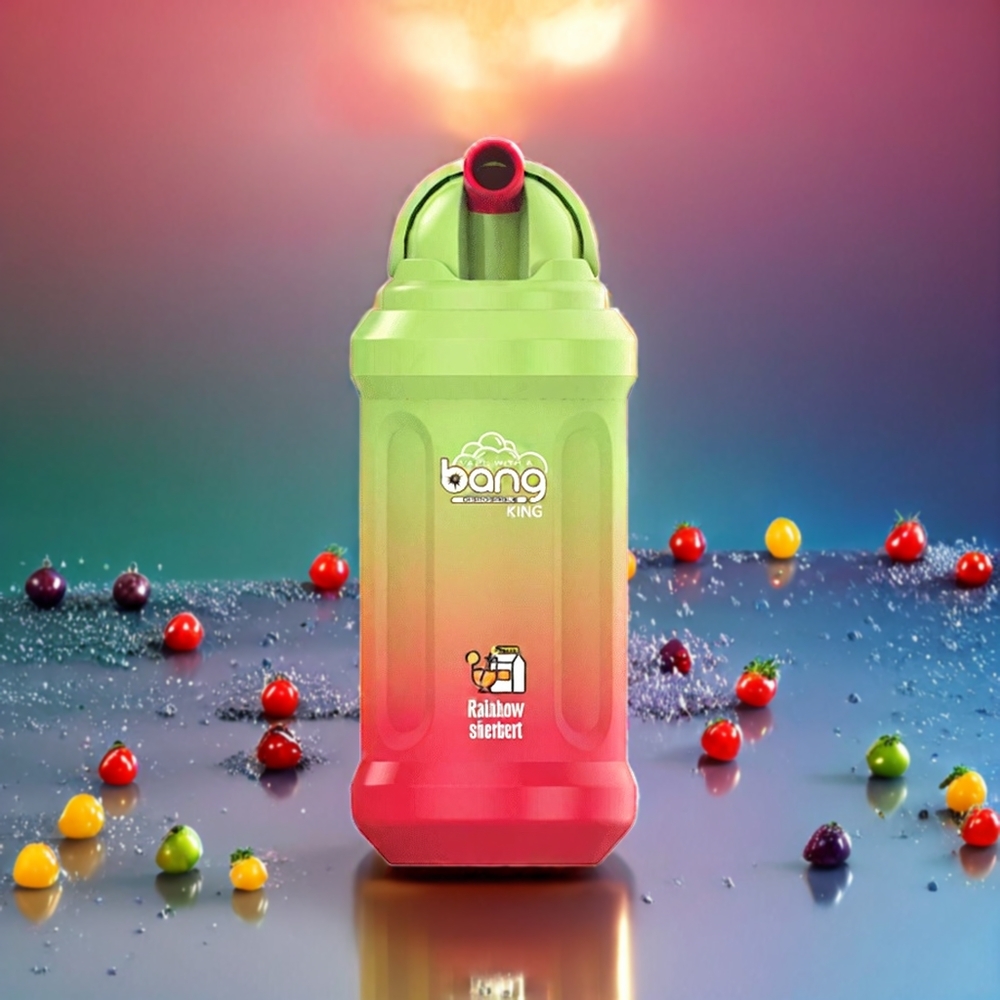 Bang King 12000 Puffs 23ml 650mAh 1.2 Ohm Mesh Sverige Grossist Regnbåge Sherbert