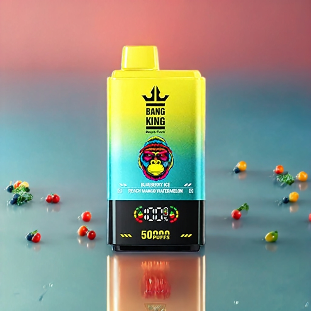 Bang King 50000 50000 puffar 50ml 850mAh Sverige Grossist Blåbär Is Persika Mango Vattenmelon
