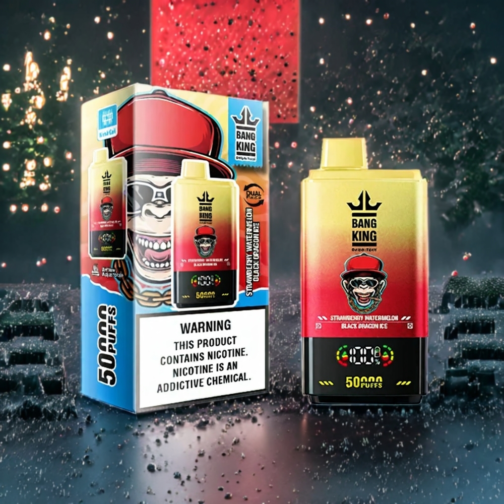 Bang King 50000 50000 puffar 50ml 850mAh Sverige Grossist Jordgubb Vattenmelon Svart Drake Is
