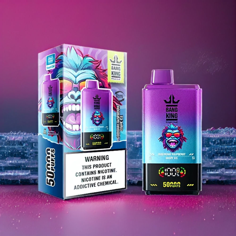 Bang King 50000 50ml 850mAh Sverige Grossist Blåbär Hallon Druva Is
