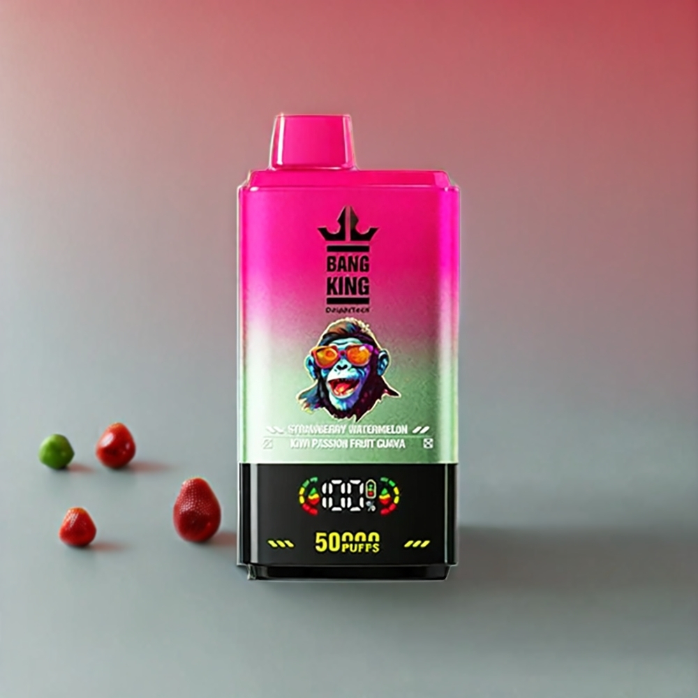Bang King 50000 Puff 50ml 850mAh 1.0 Mesh Coil Type-C Sverige Grossist Jordgubb Vattenmelon Kiwi Passionsfrukt Guava