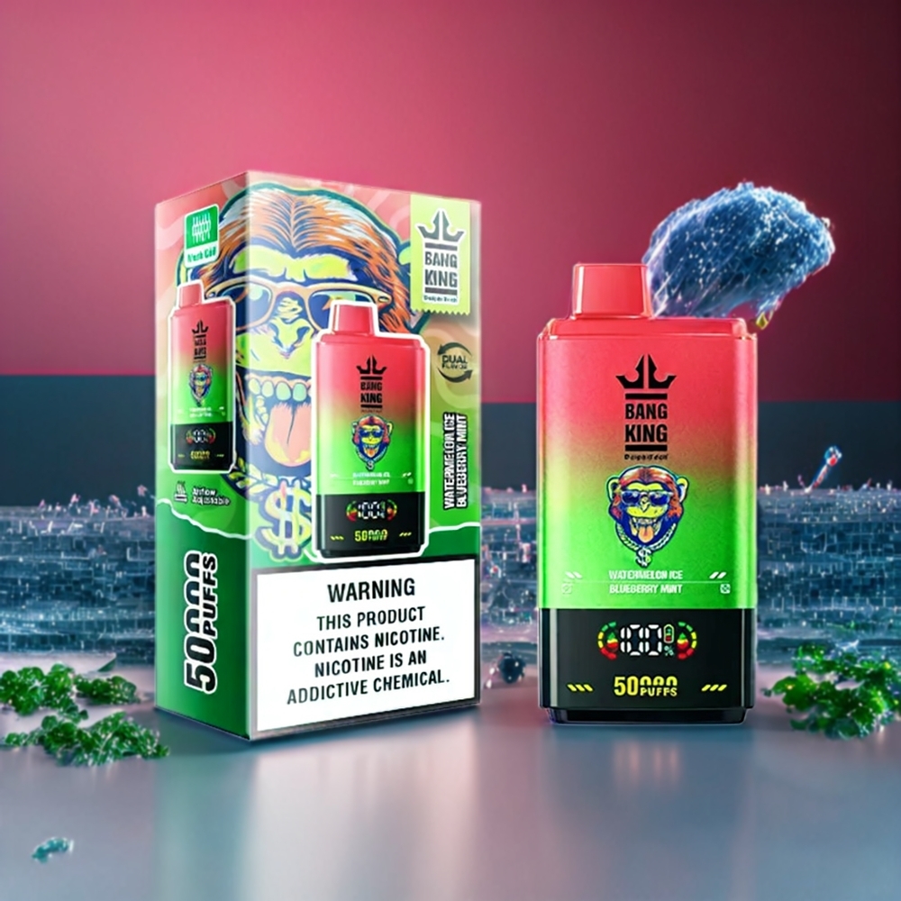 Bang King 50000 SLM 850mAh Type-C Sverige Grossist Vattenmelon Is Blåbär Mynta