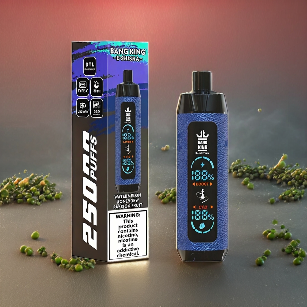 Bang King Shisha 25000 Puffs 30ml 650 mAh Sverige Grossist Vattenmelon Honungsmelon Passionsfrukt