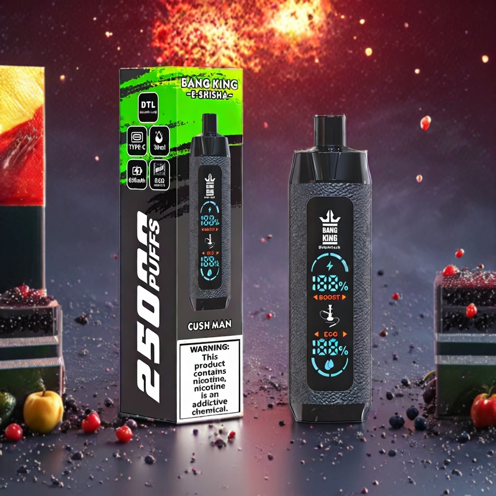 Bang King Shisha 25000 Puffs 30ml 650mAh Mesh 0.6 Ohm Type-C 0/2/3/5% Sverige Grossist