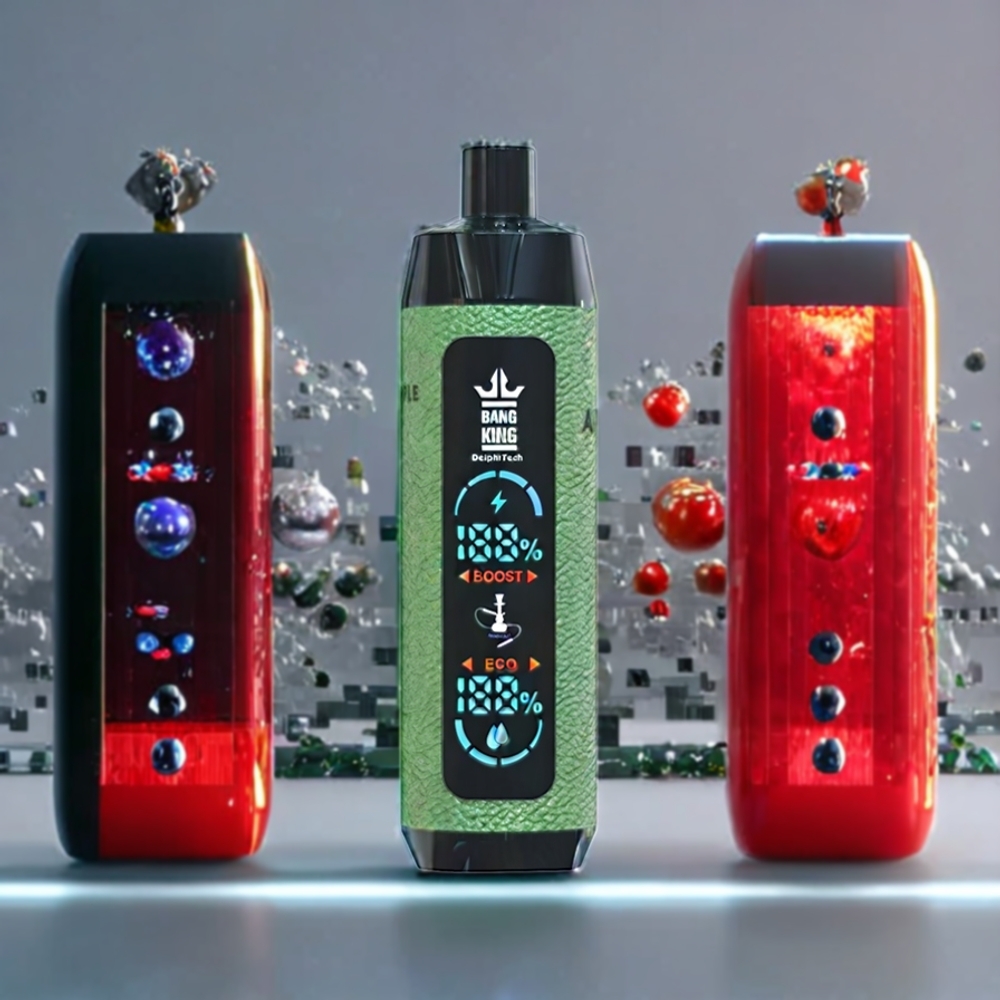 Bang King Shisha 25000 Puffs Sverige Grossist 30ml 650mAh Type-C Dubbel Äpple