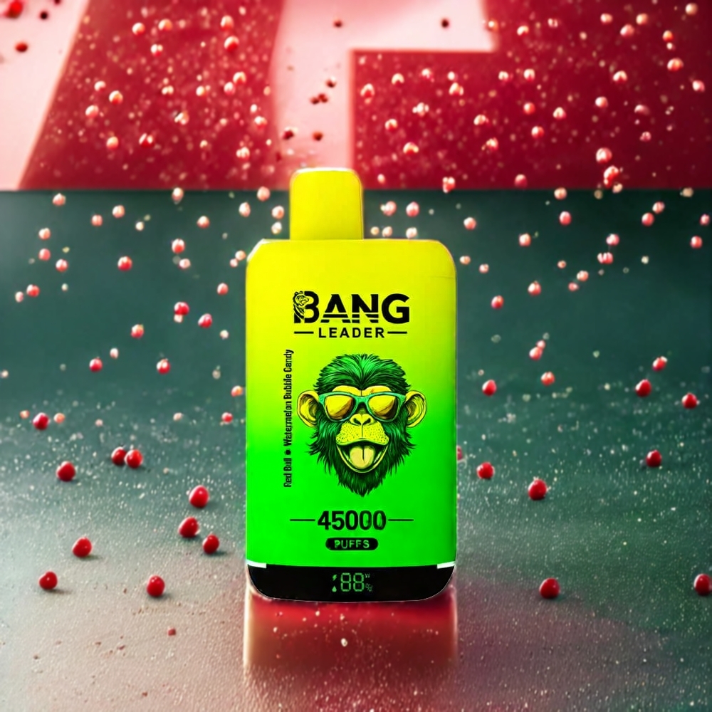 Bang Leader 45000 Puffar Smart Skärm Dual Smak Red Bull Vattenmelon Bubble Godis Sverige Grossist