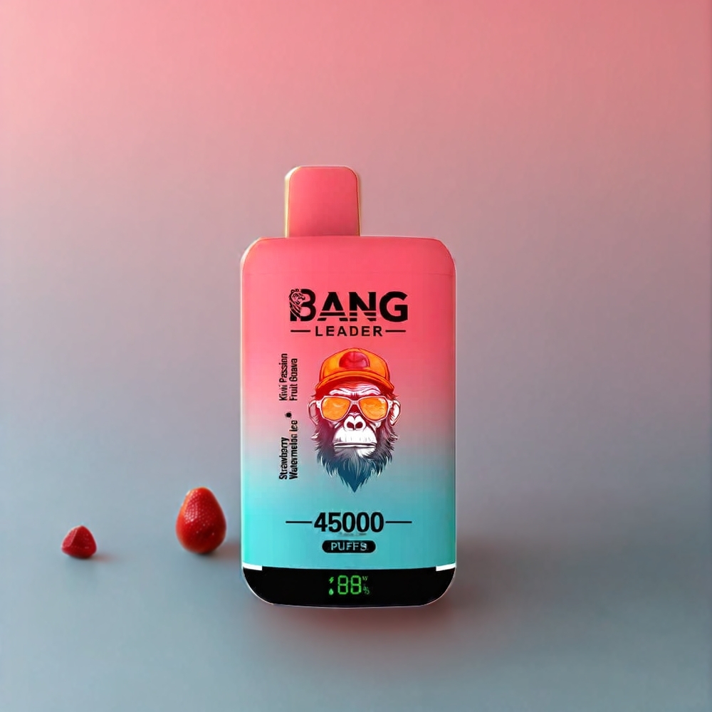 Bang Leader 45000 Puffs Smart Screen Dual Flavor Sverige Grossist Jordgubb Vattenmelon Kiwi Passionfrukt Guava