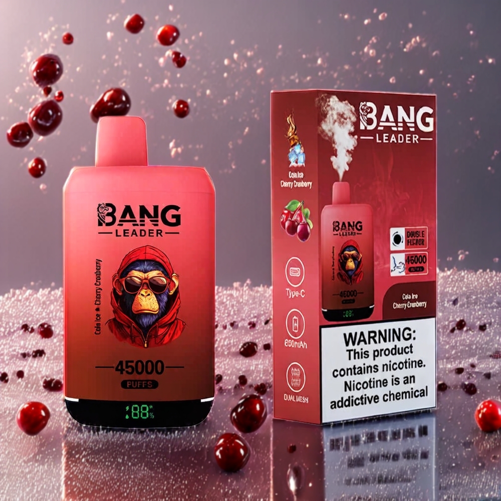 Bang Leader 45000 Puffs Smart Screen Dual Smak Cola Is Körsbär Tranbär Sverige Grossist