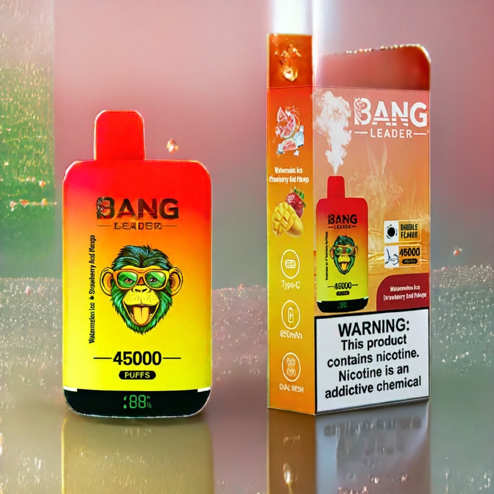Bang Leader 45000 Puffs Smart Screen Type-C Sverige Grossist Vattenmelon Is Jordgubb Mango