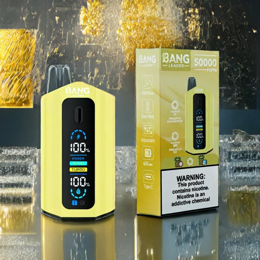 Bang Leader 50000 Puffs Sverige Grossist 13400mAh Typ-C Ananas Passionfrukt Ananas Is