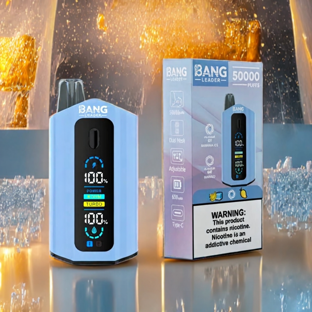 Bang Leader 50000 Puffs Sverige Grossist Typ-C Laddning 2-i-1 Smaker Banan Is Mango
