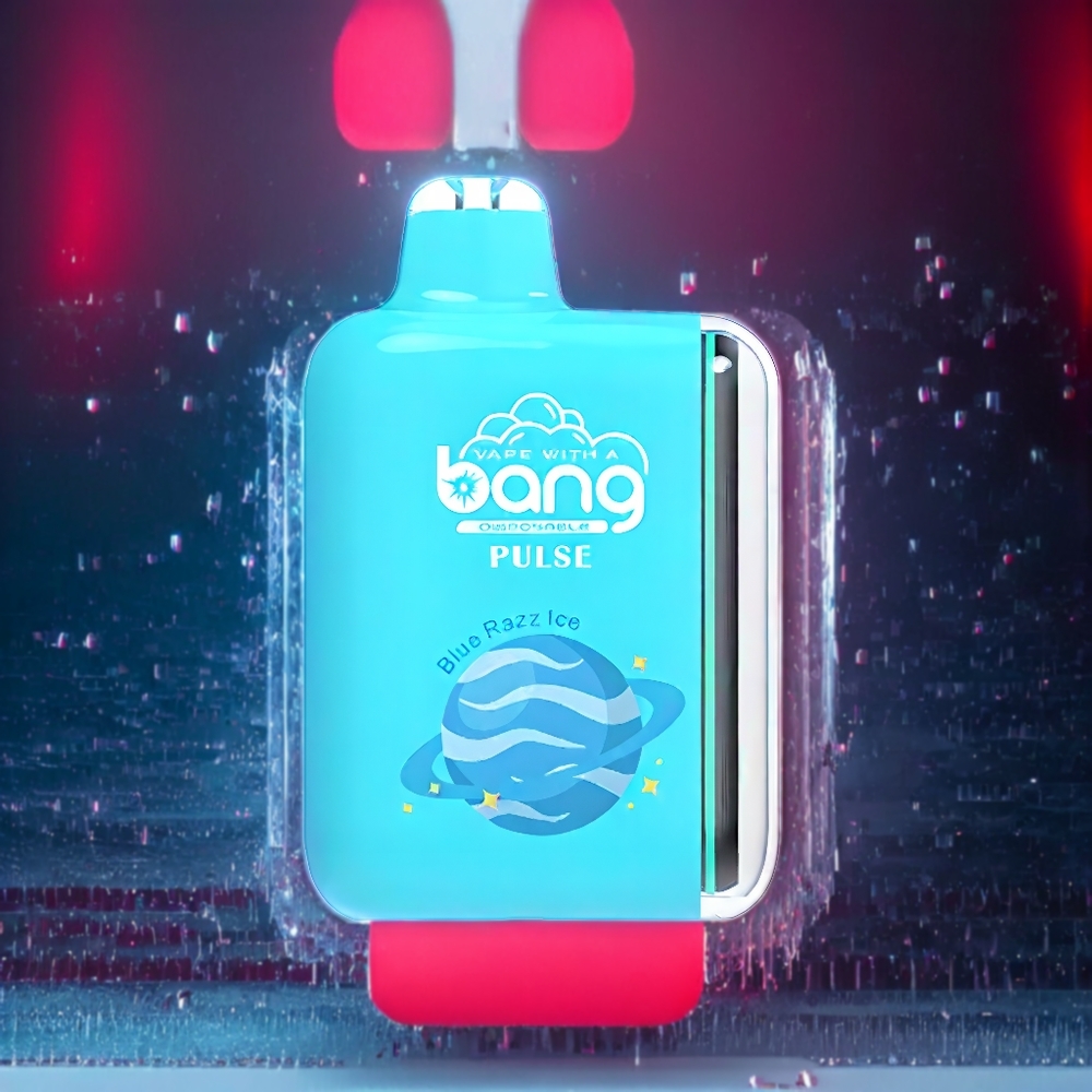 Bang Pulse 18000 Puffs Type-C Ladda 650mAh 26ml Sverige Grossist Blå Hallon Is