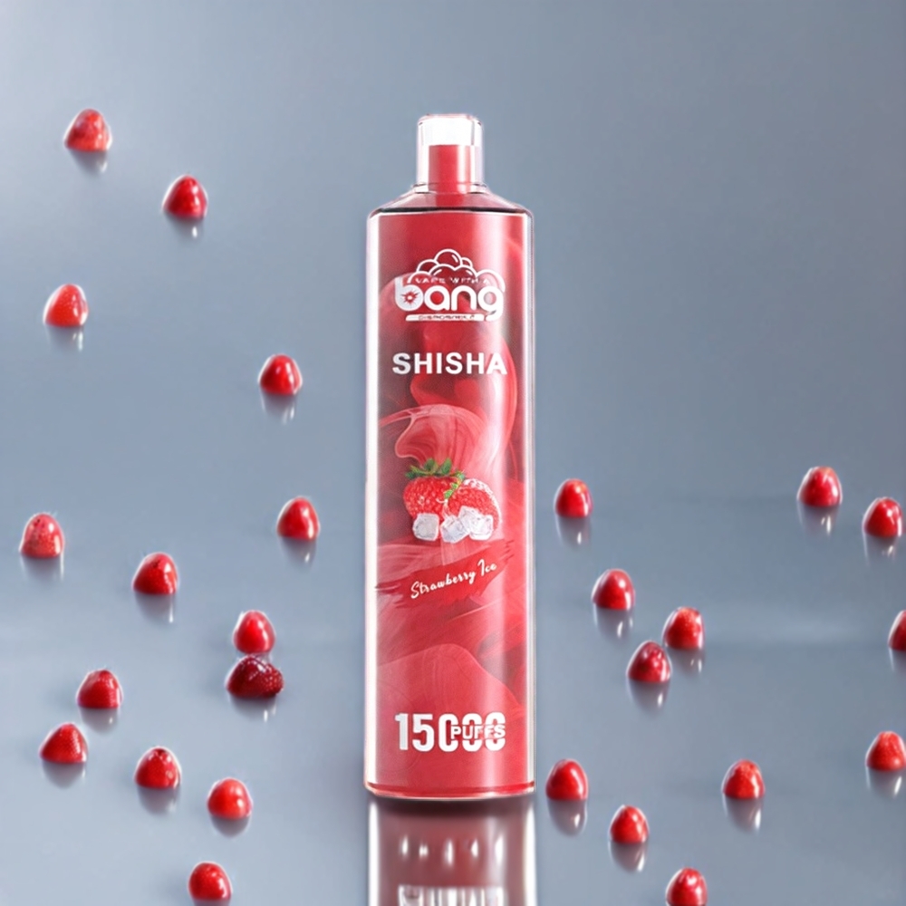 Bang Shisha 15000 Puff DTL 23ml Type-C 600mAh Sverige Grossist Jordgubb Is