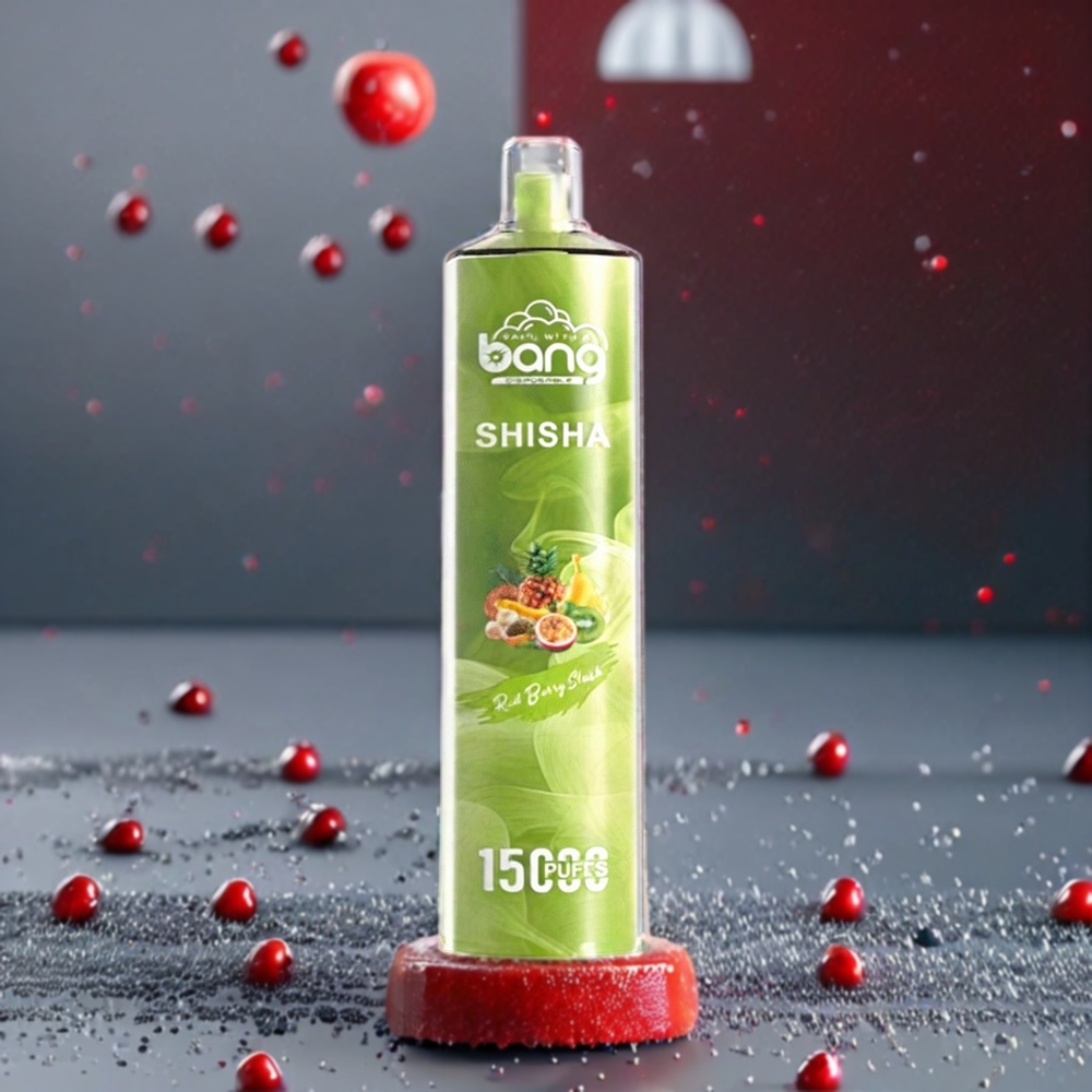 Bang Shisha 15000 Puffs Typ-C Laddning DTL 600mAh Sverige Grossist Röd Bär Slush
