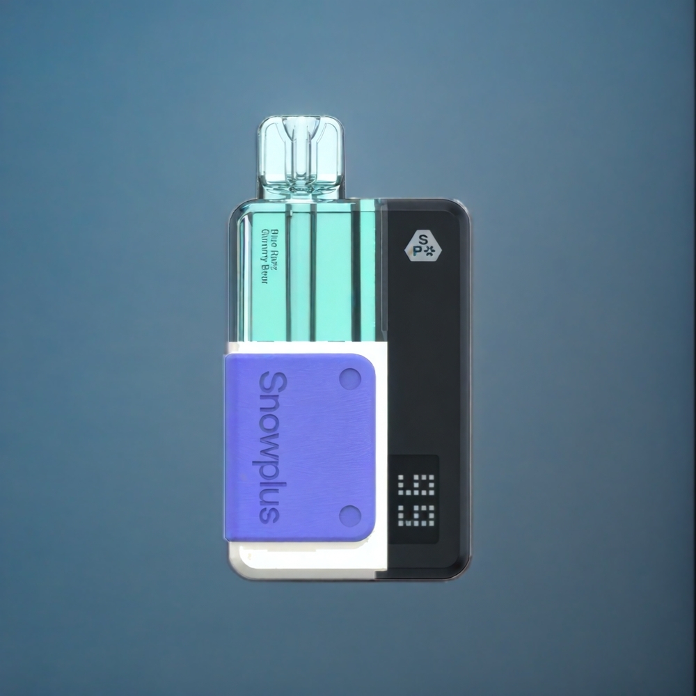 Blå Hallon Gummy Björn Snowplus Swift Pod Kit 15000 puffar, 2 10ml atomizer, 1000mAh batteri, 65g Sverige Grossist