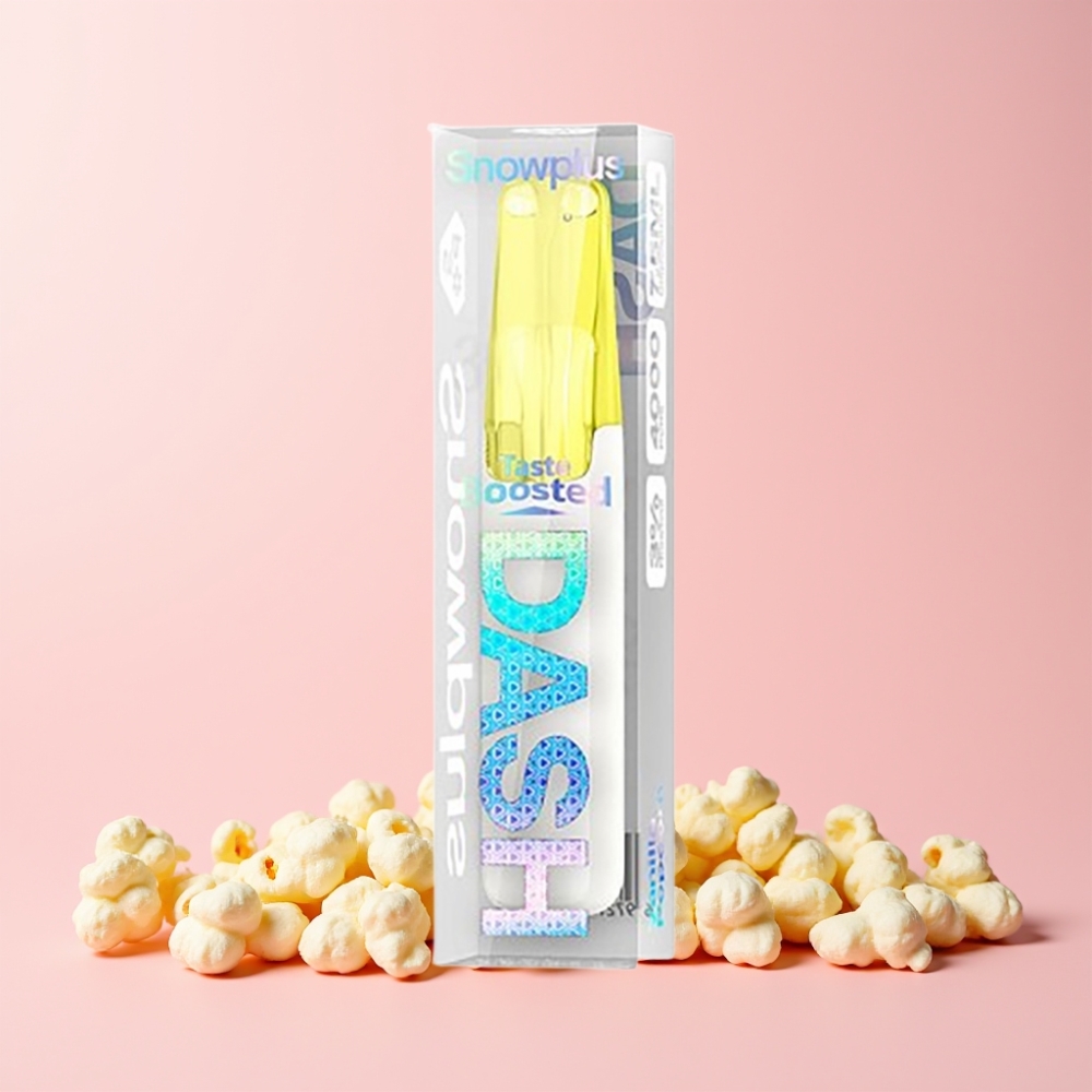 Snowplus Dash 4000 Puffs 530 mAh Ceramic 7.5 ml Sverige Grossist Vaniljpopcorn