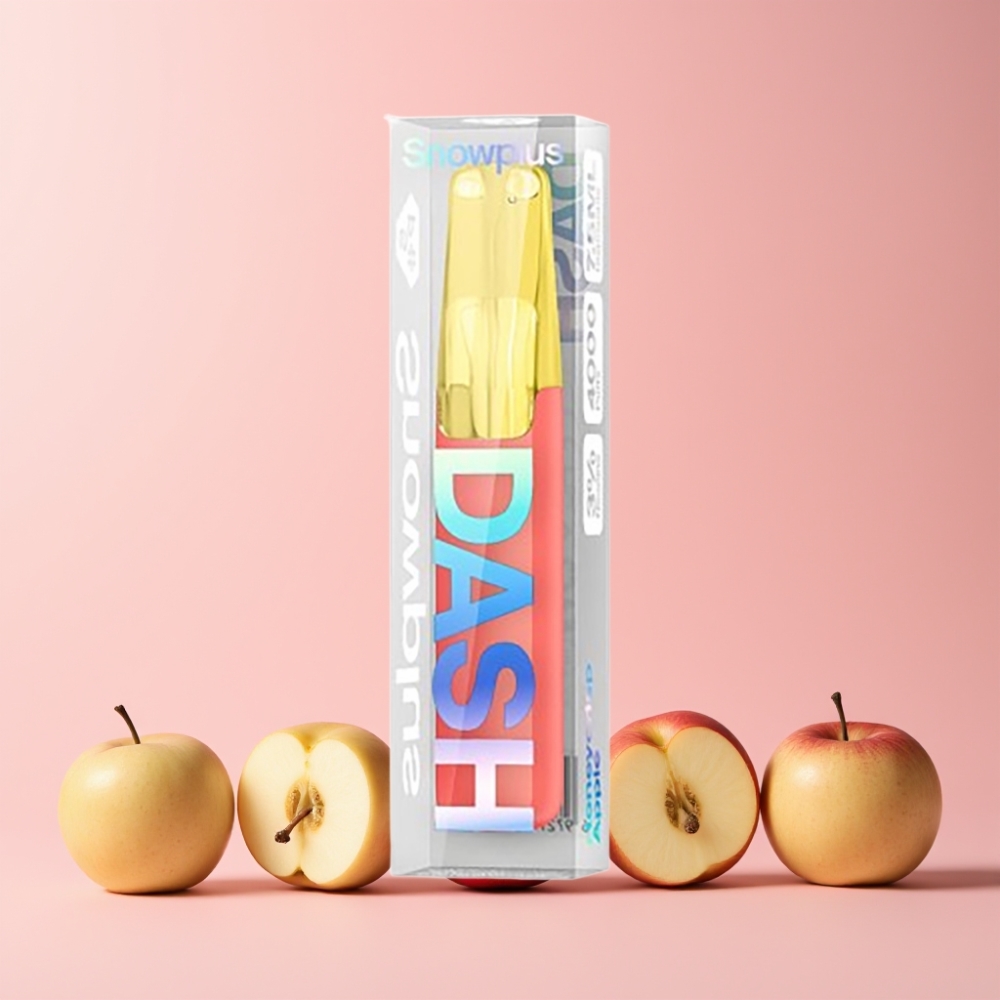 Snowplus Dash 4000 Puffs Ceramic 530 mAh 7.5 ml Sverige Grossist Honungskrisp Äpple