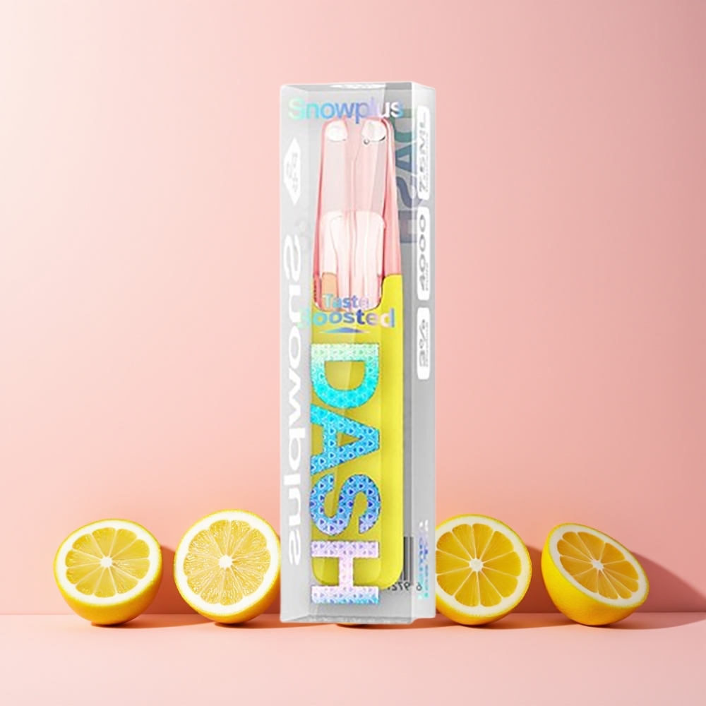 Snowplus Dash 4000 Puffs Disposable Enhetsceramik 530 mAh 7.5 ml 3% 5% Sverige Grossist Citron Is Te