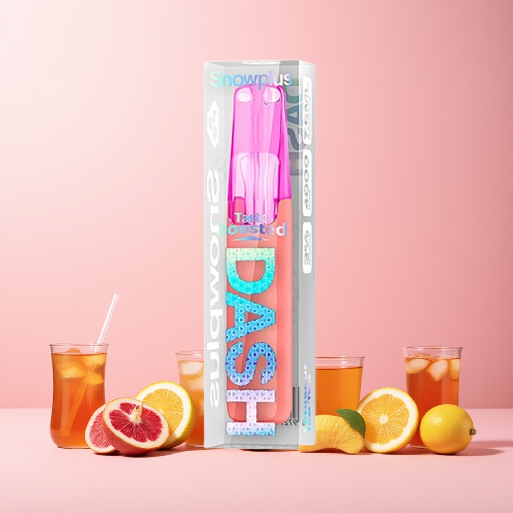 Snowplus Dash 4000 Puffs Sverige Grossist Keramisk 530 mAh 7.5 ml Hibiscus Is Te