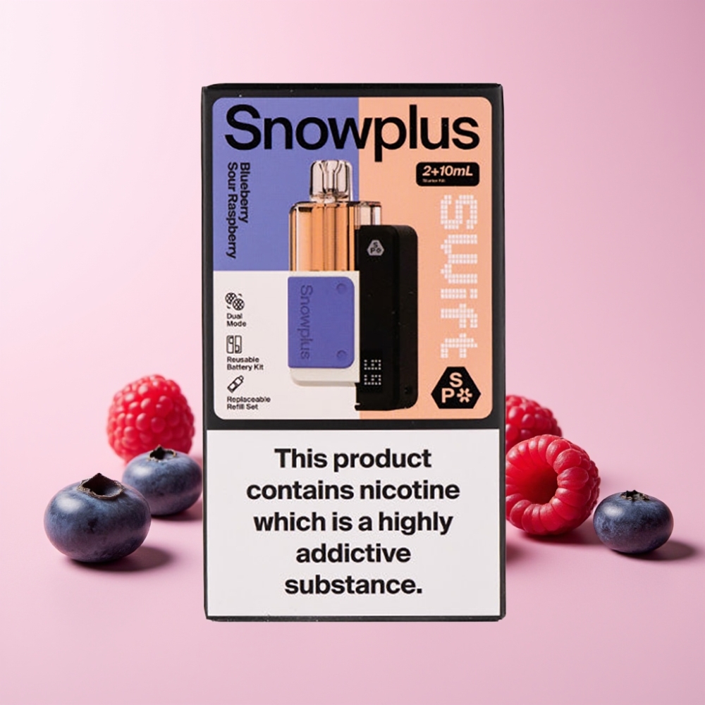 Snowplus Swift 5000 Puffs Dual Mesh 1000 mAh Sverige Grossist Blåbär Sur Hallon
