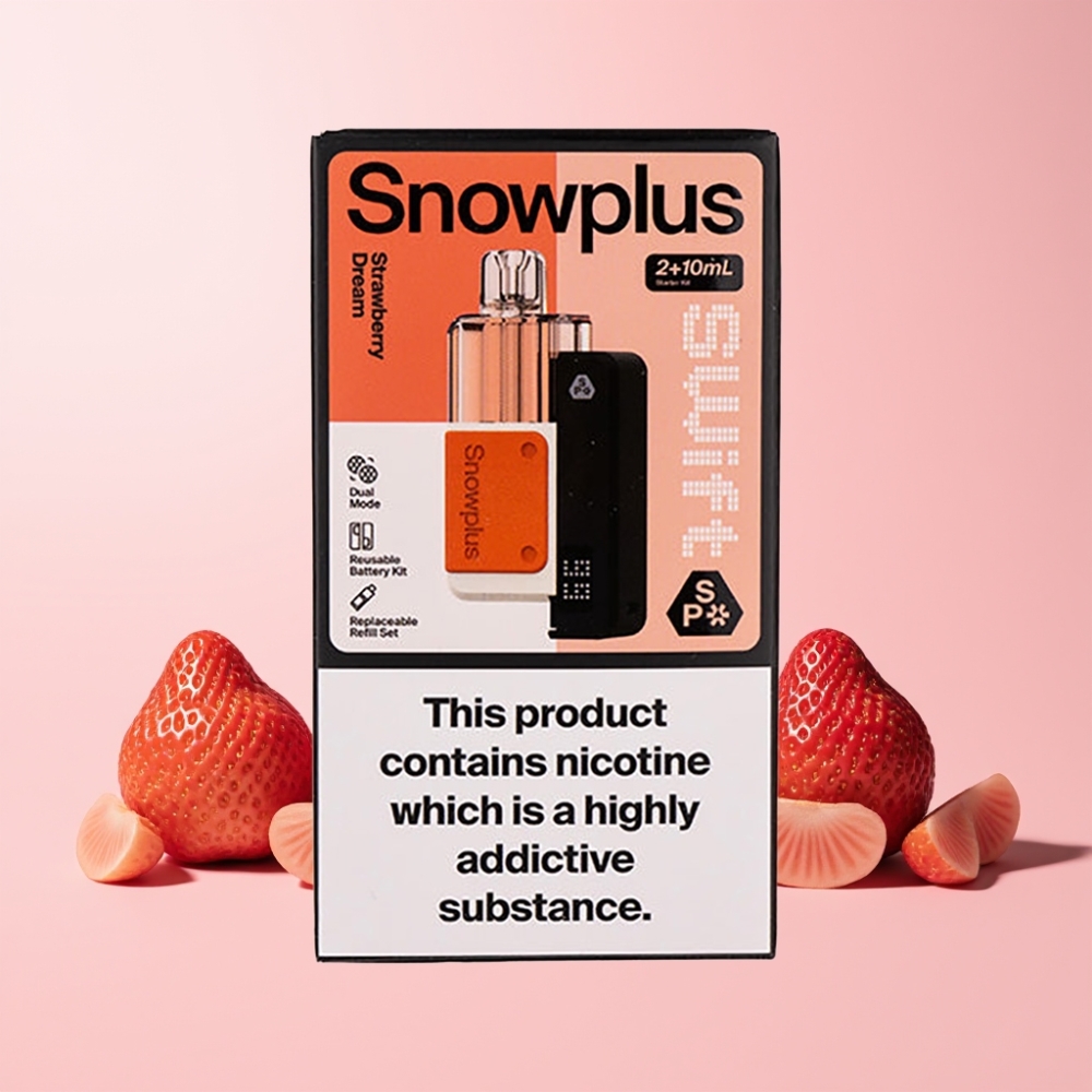 Snowplus Swift 5000 Puffs Dual Mesh 1000 mAh Sverige Grossist Jordgubbdröm