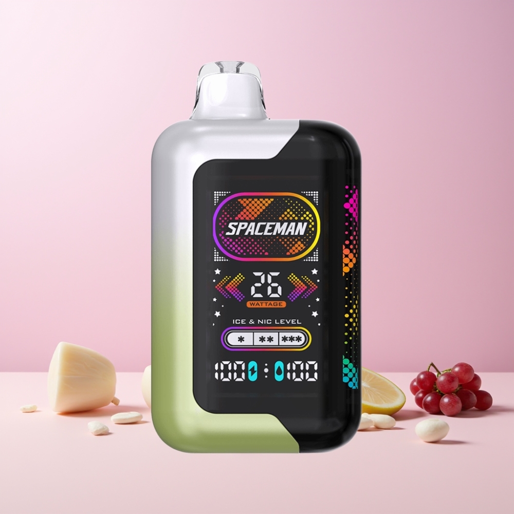 SPACEMAN SP40000 2-munnar 1000mAh 20ml Sverige Grossist Vit Druva Is
