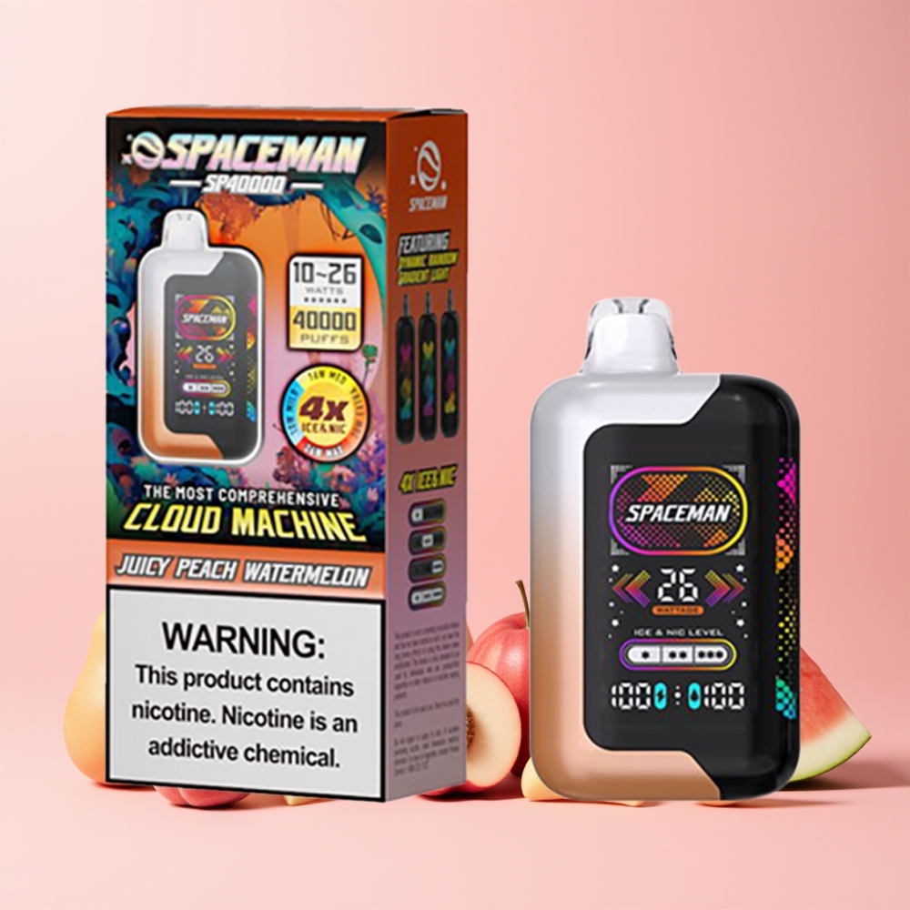 SPACEMAN SP40000 Dubbel 20ml 1000mAh Sverige Grossist Saftig Persika Vattenmelon