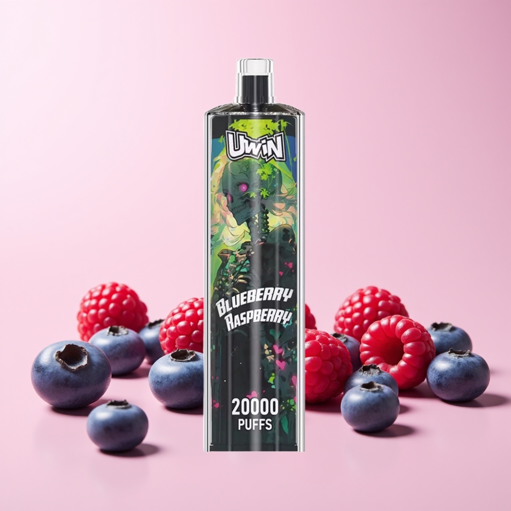 Uwin Shisha Crystal 20000 Puffs Mesh Coil 22ml Sverige Grossist Blåbär Hallon