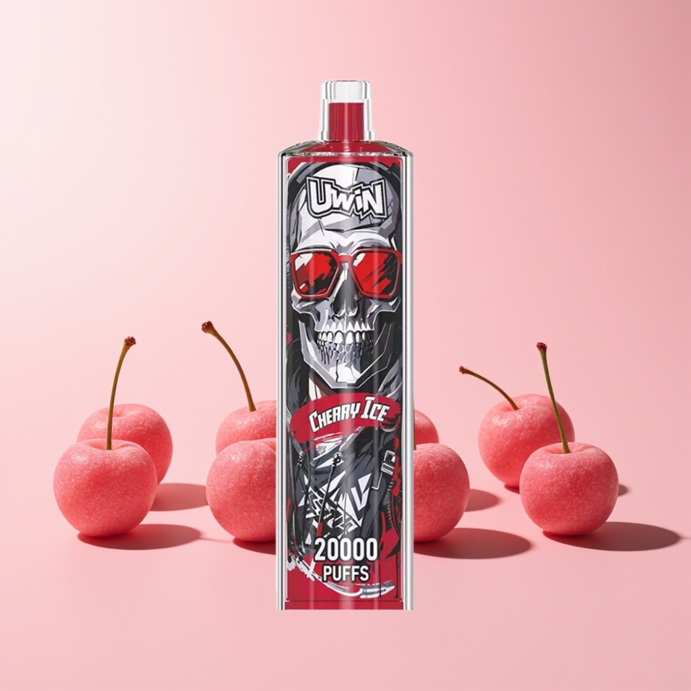 Uwin Shisha Crystal 20000 Puffs Mesh Coil Type-C 22ml Sverige Grossist Körsbär Is