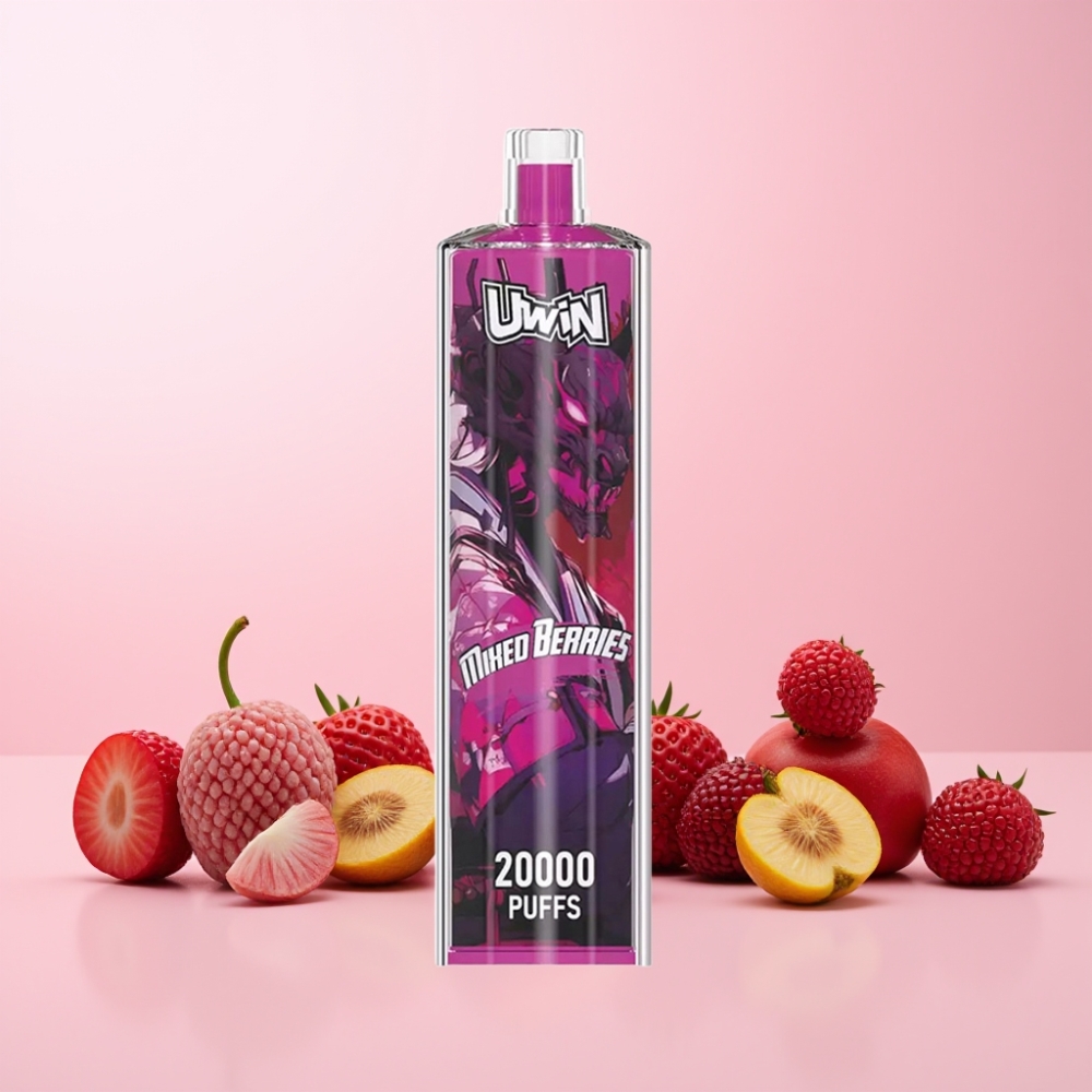 Uwin Shisha Crystal 20000 Puffs Mesh Coil Type-C 650 mAh Sverige Grossist Blandade Bär