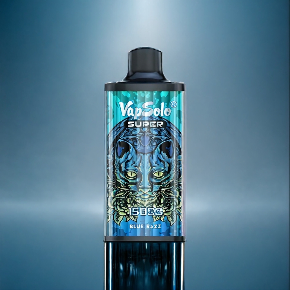 Blå Razz Vapsolo Super 15000 Puffar 40ml 850mah Type-C Sverige Grossist