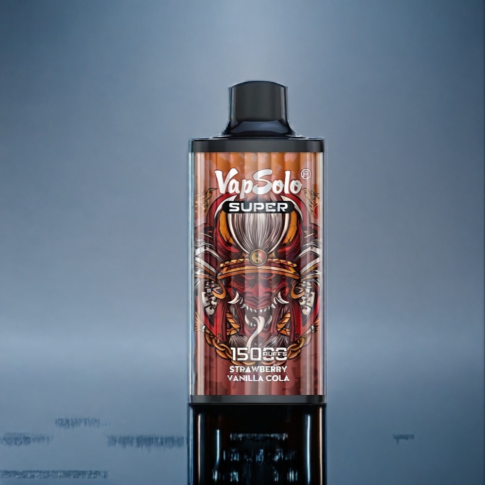 Jordgubb Vanilj Cola Vapsolo Super 15000 Puffar 40ml Sverige Grossist 850mah Mesh Coil Type-C