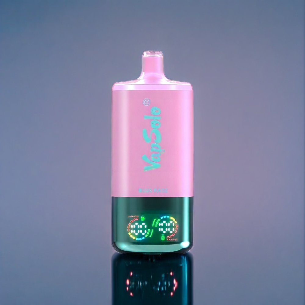 Blå Hallon VapSolo Tripe 30000 Puffar 40ml 20mg/50mg 3-Tank Type-C Sverige Grossist