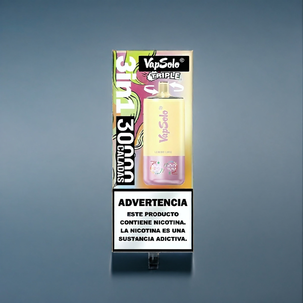 Citron Lime VapSolo Tripe 30000 Puffar 40ml Type-C 3 Tank Sverige Grossist