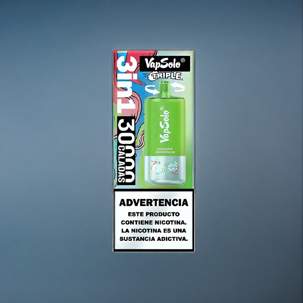 Hallon Vattenmelon Vapsolo Tripe 30000 Puffar 40ml 20mg/50mg Type-C 3 Tankar Sverige Grossist