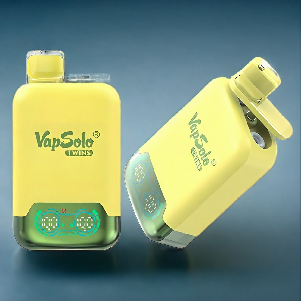 Ananas Kokos & Jordgubb Banan Vapsolo Twins 20000 Puffar 40ml E-Liquid 2 Tankar Type-C Sverige Grossist