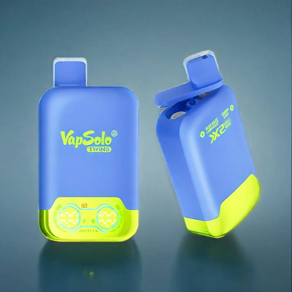 Blå Hallon Lemonad & Citron Lime Vapsolo Twins 20000 Puffar Sverige Grossist 40 ml 20mg/ml 50mg/ml Type-C 2 Tankar