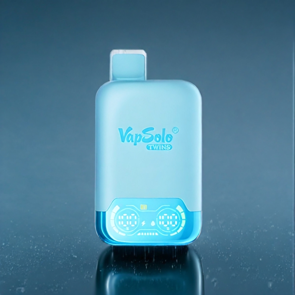 Blåbär Is & Fizzy Körsbär Vapsolo Twins 20000 puff 40 ml Sverige Grossist Typ-C 20mg/ml 50mg/ml Dubbel Tank 51x29x94.9mm