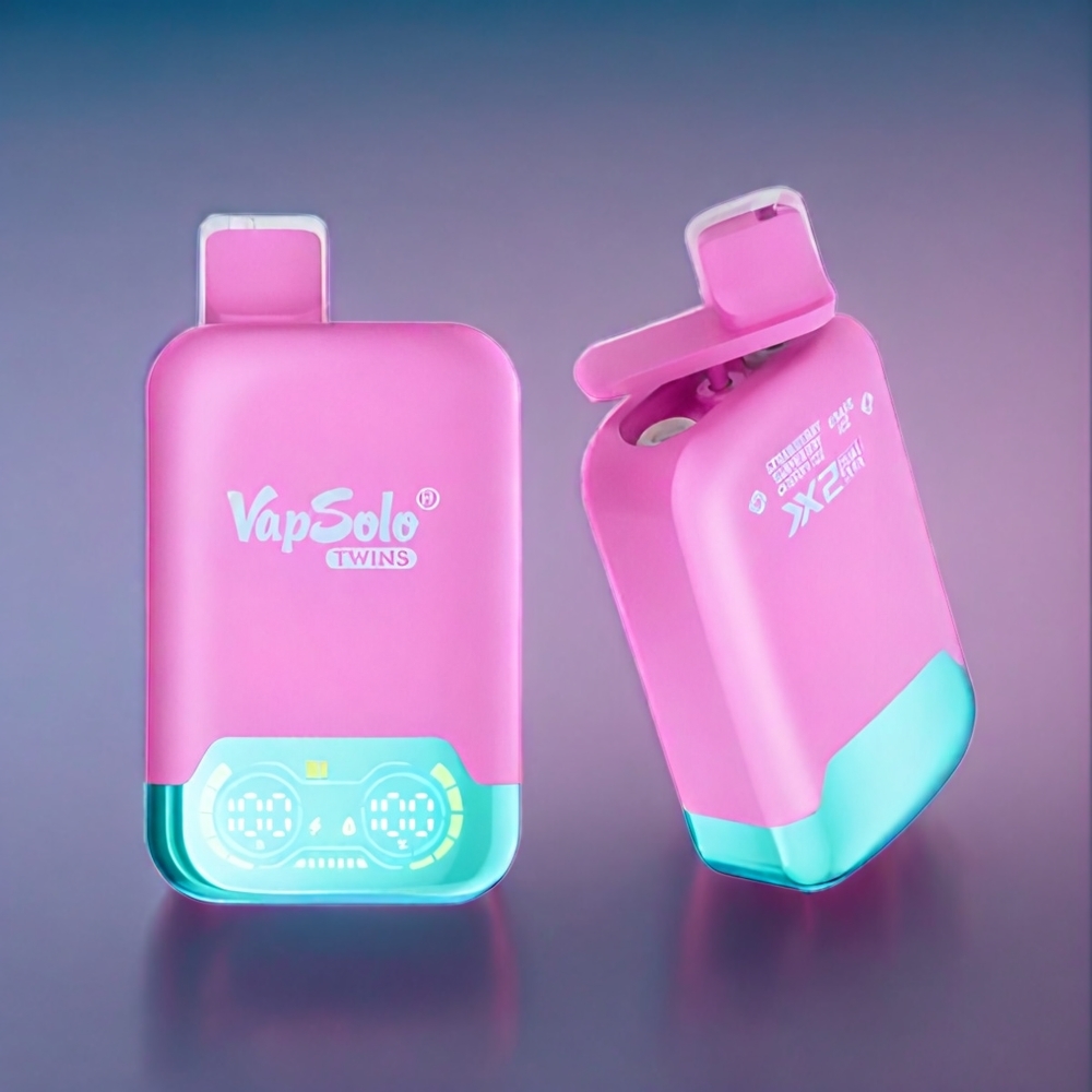 Jordgubb Hallon Körsbär Is & Druva Is Vapsolo Twins 20000 Puffar 40ml 20mg/ml 50mg/ml Typ-C Sverigegrossist