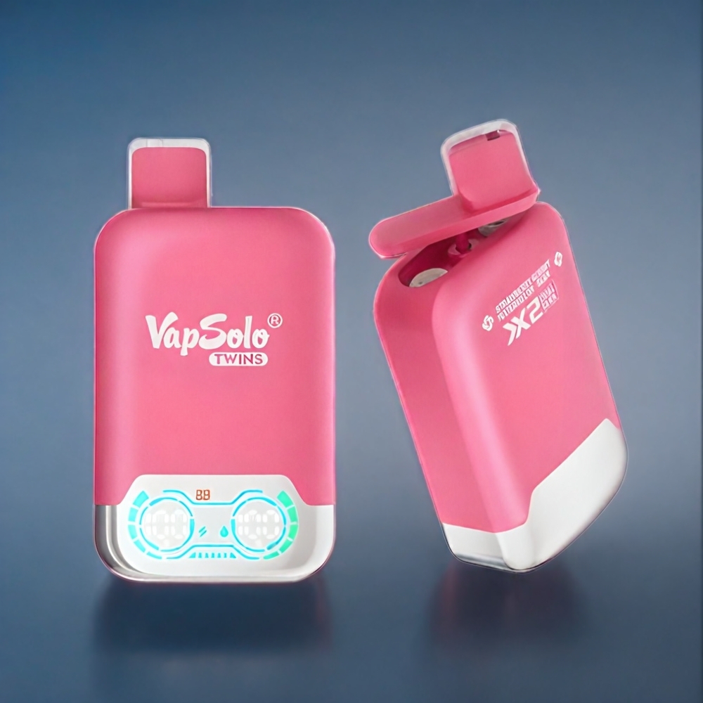 Jordgubb Vattenmelon & Gummy Björn Vapsolo Twins 20000 Puffar 40 ml Sverige Grossist Typ-C 2 Tankar