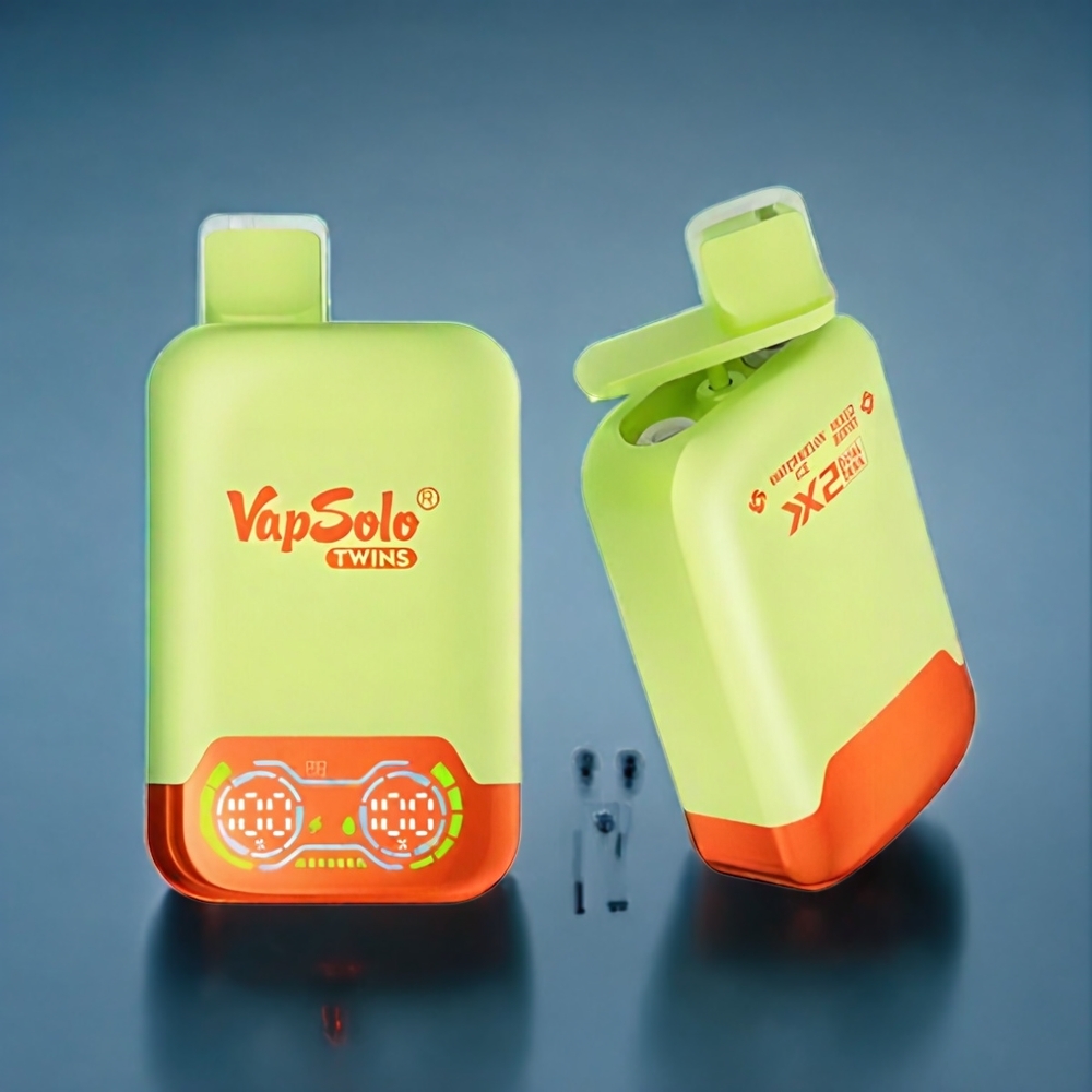 Vattenmelon Is & Blandade Bär Vapsolo Twins 20000 Puffar 40ml 20mg/ml Typ-C Sverige Grossist