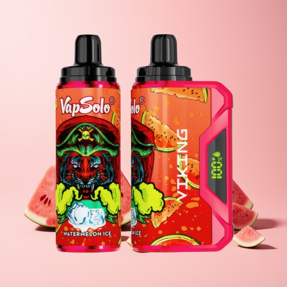 VapSolo VIKING 12000 Puffs 22ml Sverige Grossist Typ-C Vattenmelon Is