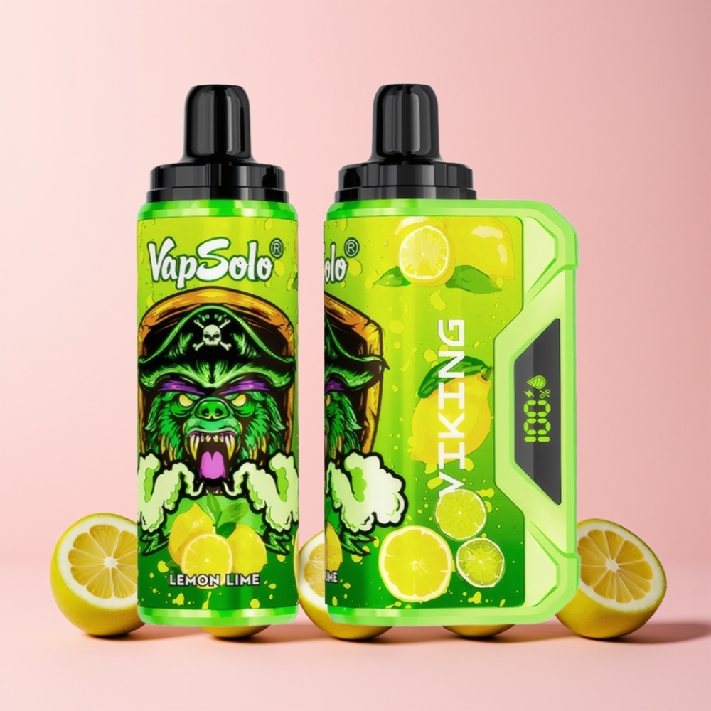 VapSolo VIKING 12000 Puffs 22ml Type-C Sverige Grossist Citron Lime