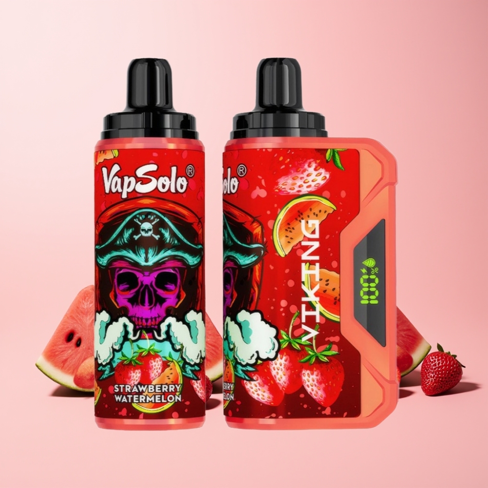VapSolo VIKING 12000 Puffs 22ml Type-C Sverige Grossist Jordgubb Vattenmelon