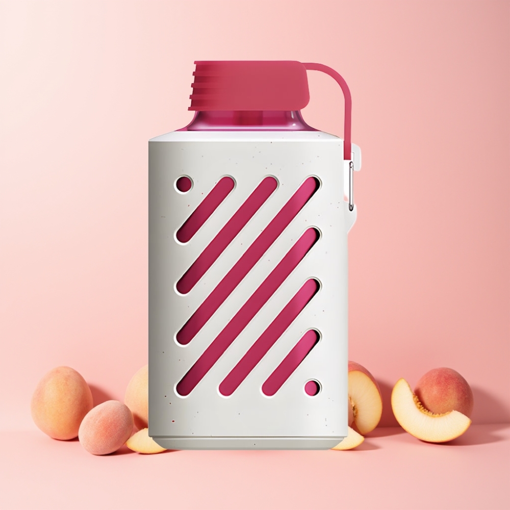 VOZOL GEAR 10000 Svensk Grossist 65% PCR Material 20 ml E-liquid VAMT Mesh Coil Persika Is