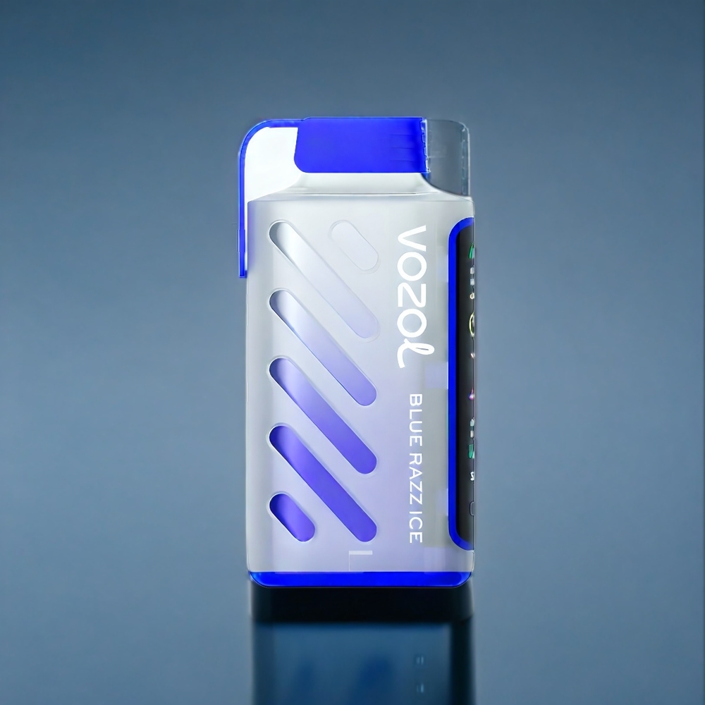 Blå Hallon Is VOZOL Gear Power 20000 Puffar ECO Sverigegrossist S.i.L.C. Tech Dual Mesh Coil Full Skärm Display 20mL 5%(50mg)